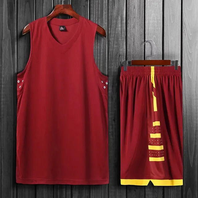 2 Piece Basketball Set Uniforms kits Sports clothes Adults Kids  Customized basketball jerseys and Shorts