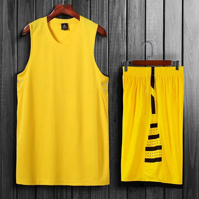 2 Piece Basketball Set Uniforms kits Sports clothes Adults Kids  Customized basketball jerseys and Shorts