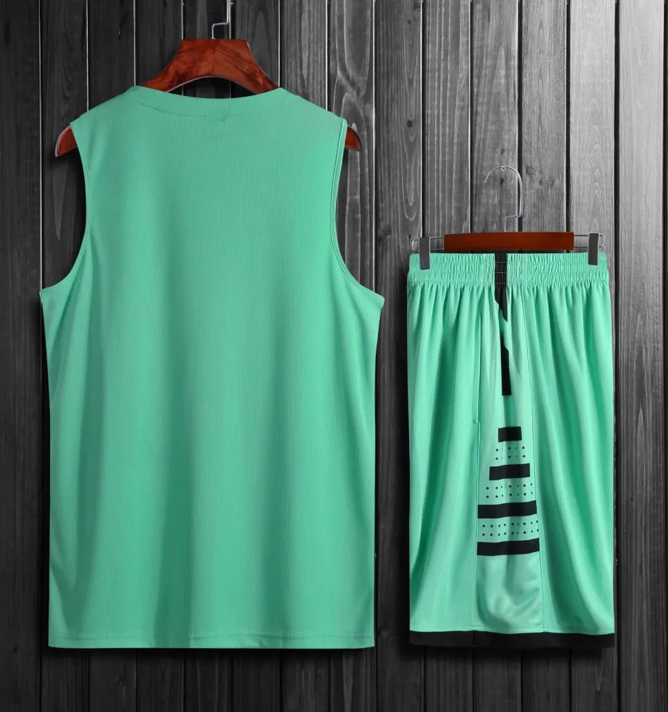 2 Piece Basketball Set Uniforms kits Sports clothes Adults Kids  Customized basketball jerseys and Shorts