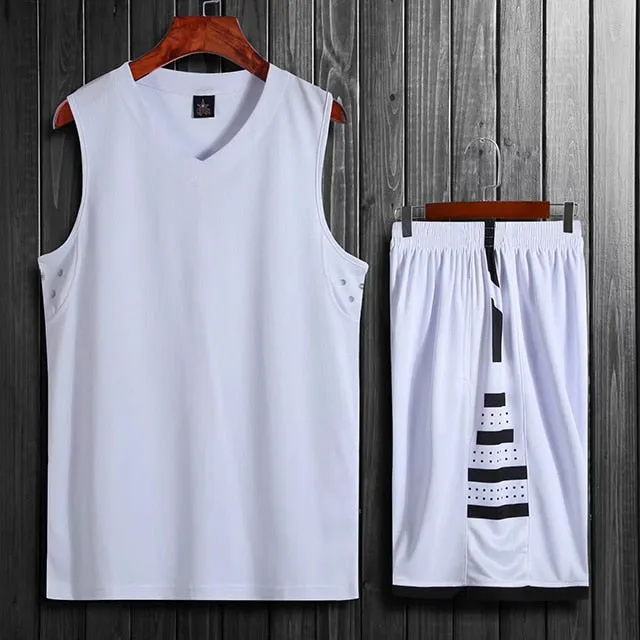 2 Piece Basketball Set Uniforms kits Sports clothes Adults Kids  Customized basketball jerseys and Shorts