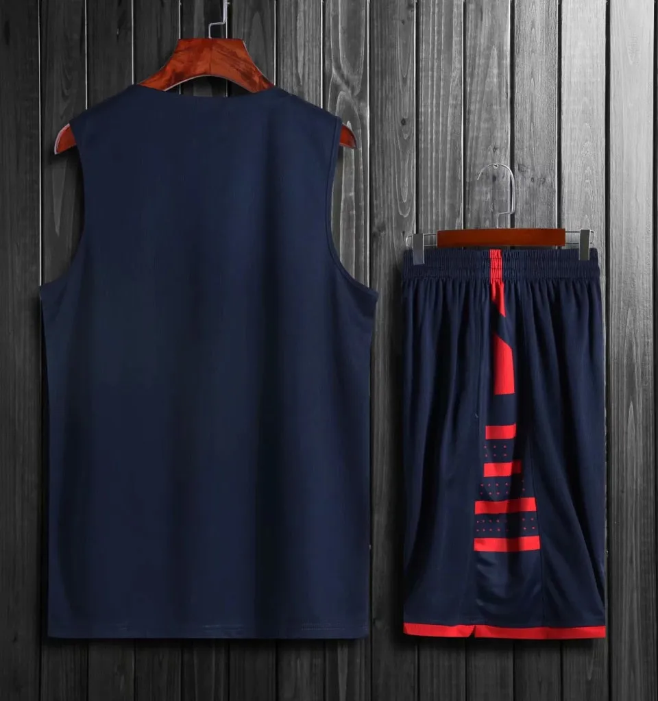 2 Piece Basketball Set Uniforms kits Sports clothes Adults Kids  Customized basketball jerseys and Shorts