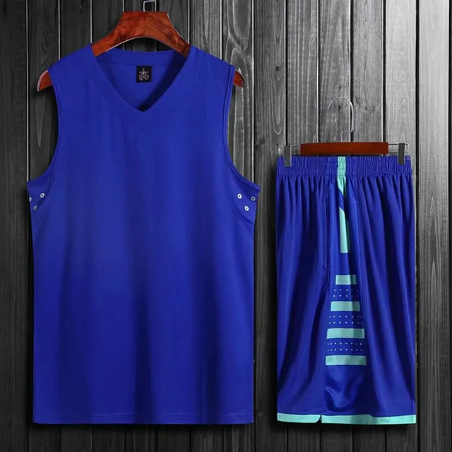 2 Piece Basketball Set Uniforms kits Sports clothes Adults Kids  Customized basketball jerseys and Shorts