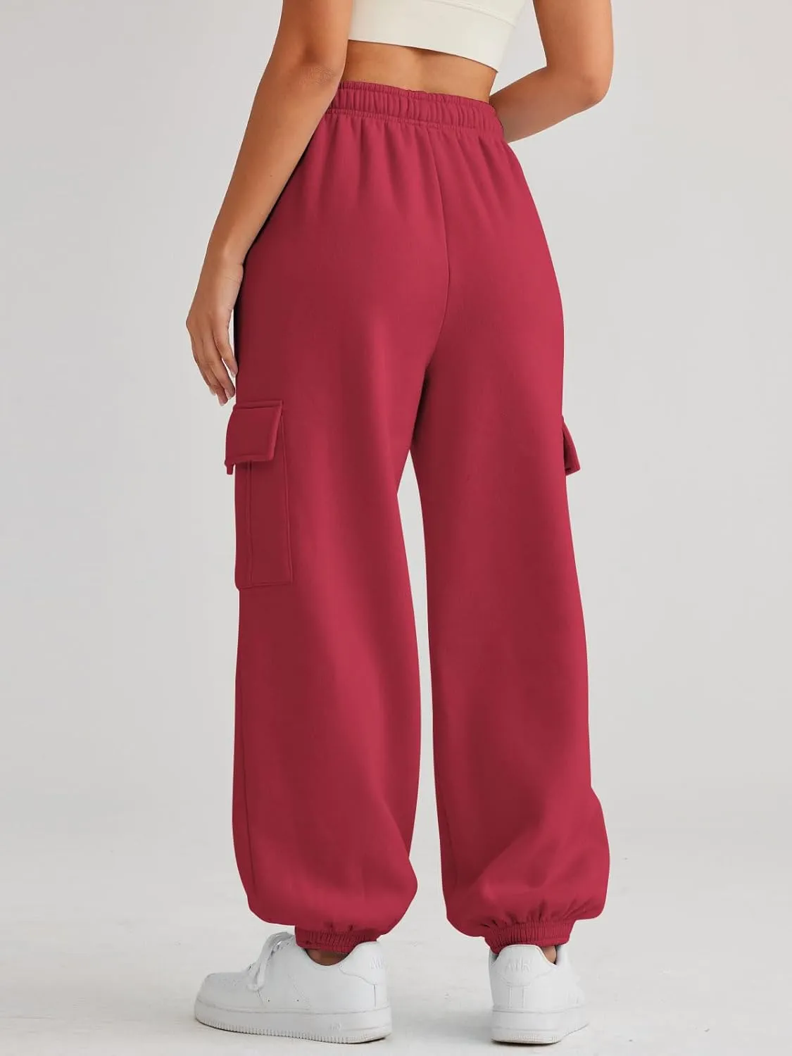 AUTOMET Womens Cargo Sweatpants Oversized Fleece Joggers Fall Fashion Outfits Y2k Clothes 2025 with Pockets