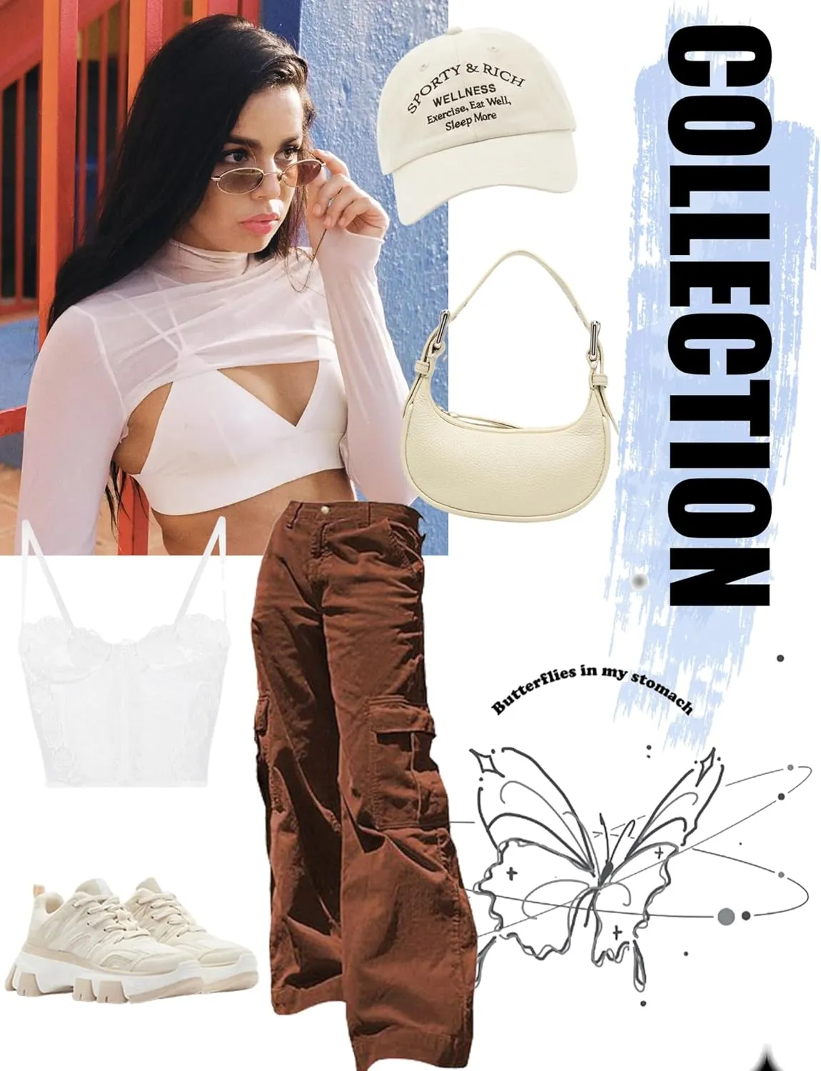 Avidlove Mesh Crop Tops for Women Mock Neck Long Sleeve Crop Top See Through Shirt Top Sexy Clubwear