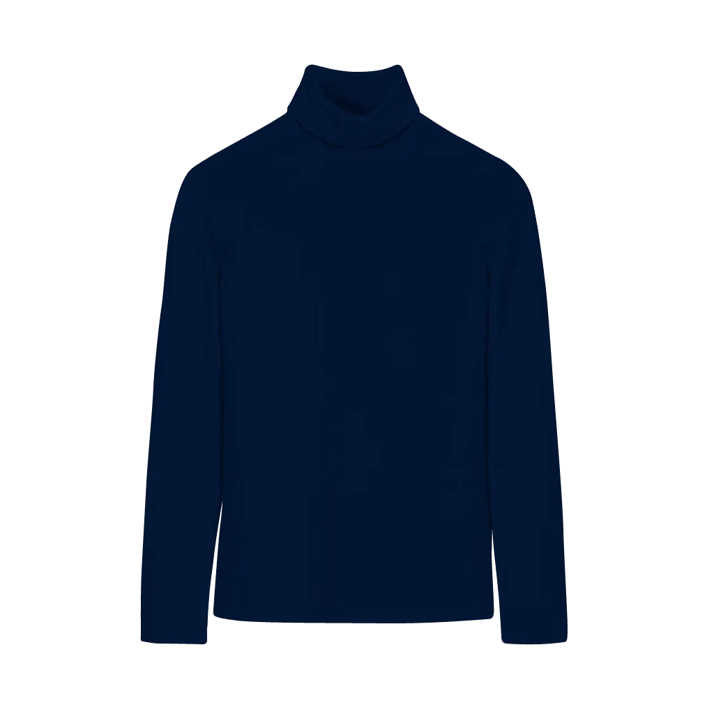 Basic Navy Blue Turtle/Mock Neck