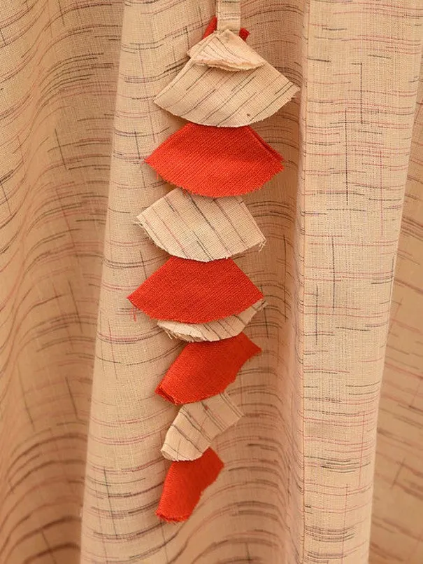 Beige Tiered Umbrella Skirt