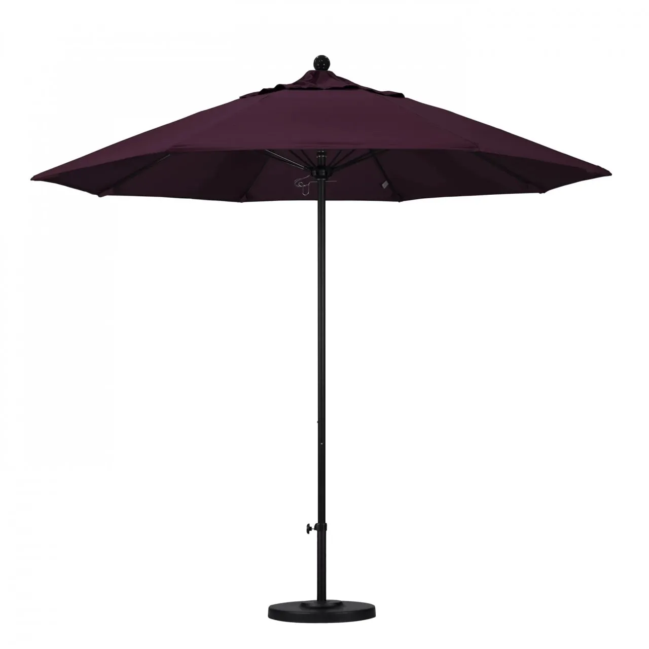 California Umbrella Venture Series 9 foot Commercial Patio Umbrella - Sturdy Aluminum Pole with Push Lift and Fiberglass Ribs