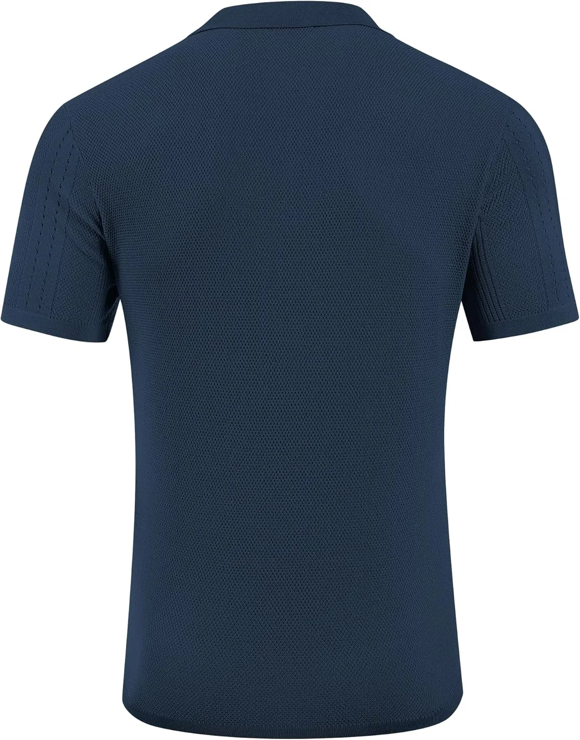 COOFANDY Mens Knit Polo Shirts Short Sleeve Collared Golf Shirt Hollow Out Textured T-Shirt Summer Fashion Tops
