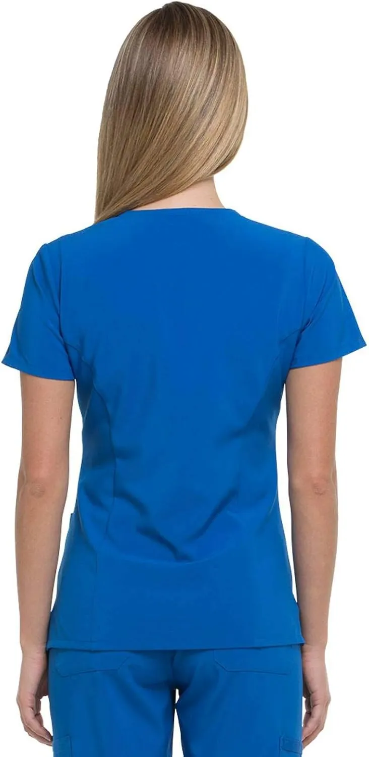 Dickies Women's Scrub Top V-Neck Top with 2 Pockets, Moisture Wicking and 360 Stretch Fabric - DK615