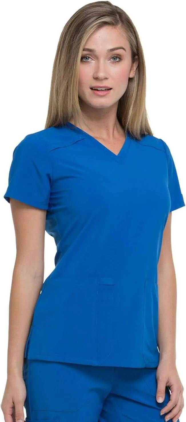 Dickies Women's Scrub Top V-Neck Top with 2 Pockets, Moisture Wicking and 360 Stretch Fabric - DK615