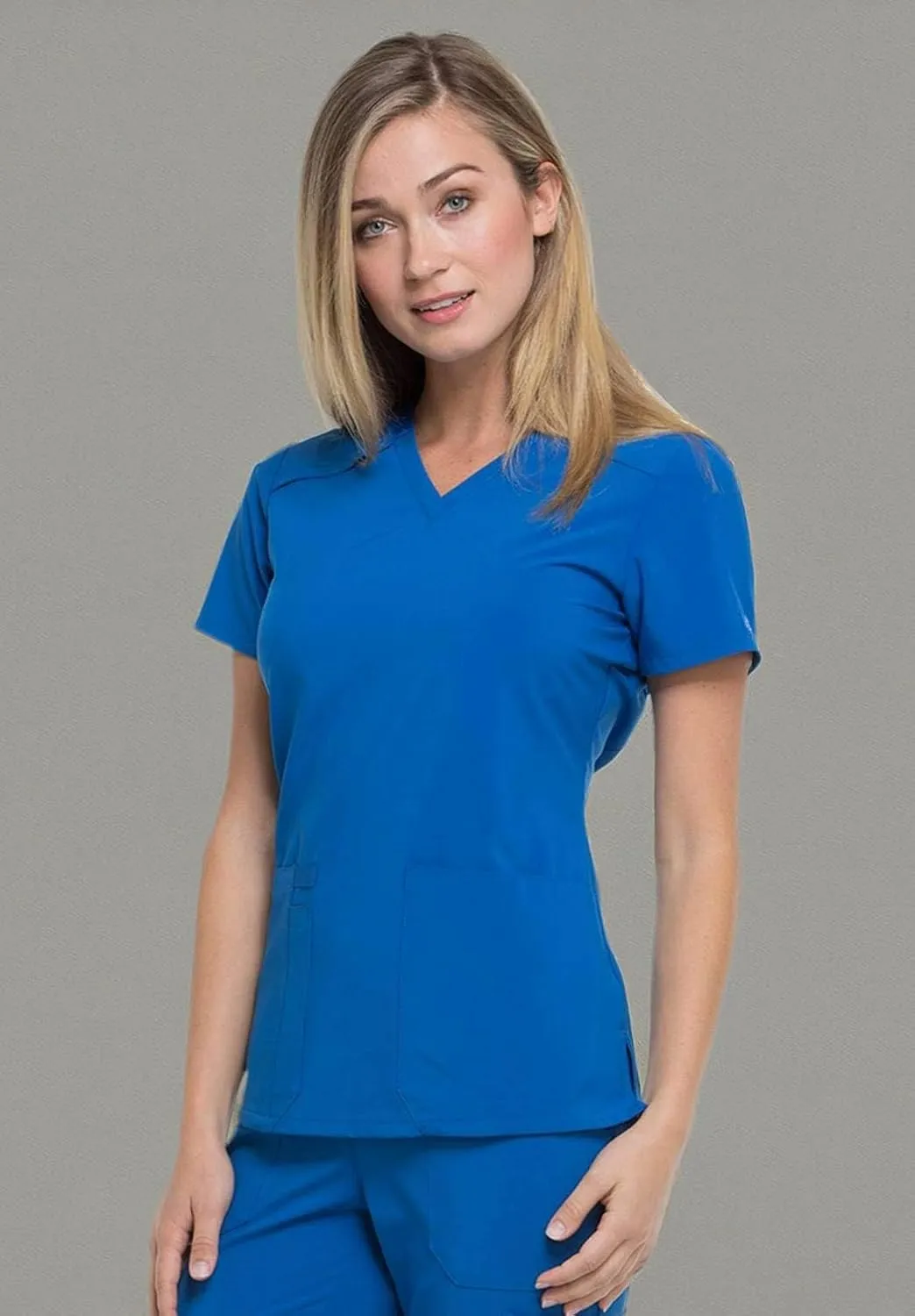 Dickies Women's Scrub Top V-Neck Top with 2 Pockets, Moisture Wicking and 360 Stretch Fabric - DK615