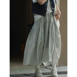 FLYTONN-Spring New Outdoor A-line Large Swing Umbrella Elastic, Lightweight, Breathable Half Length Skirt for Women