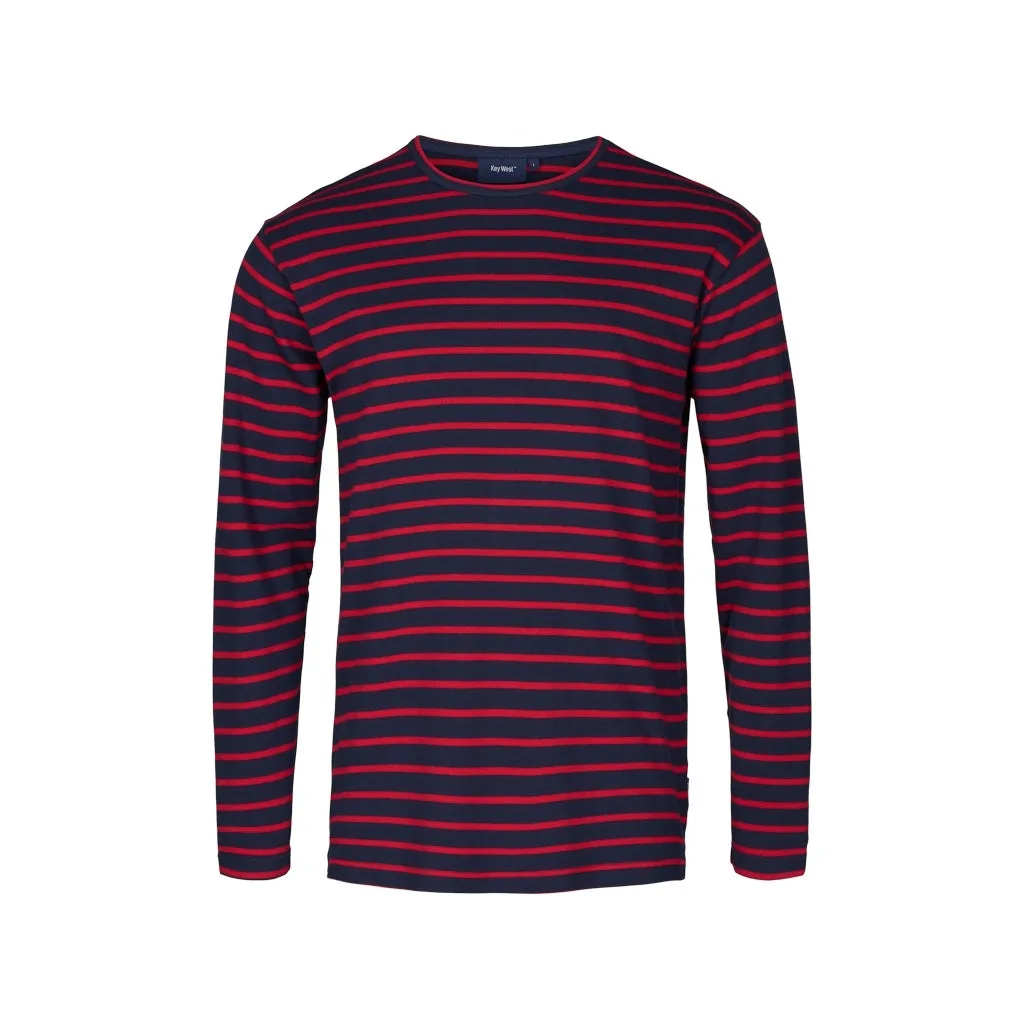 Grenaa Striped Long Sleeve Tee - SR Navy / SR Red