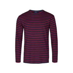 Grenaa Striped Long Sleeve Tee - SR Navy / SR Red
