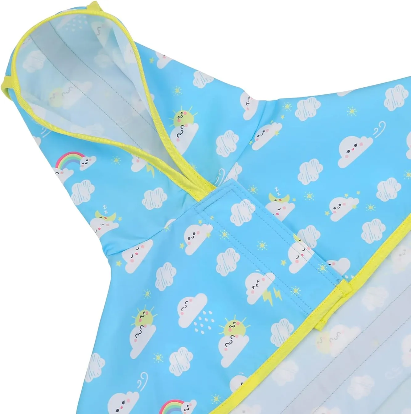 HDE Dog Raincoat Hooded Slicker Poncho for Small to X-Large Dogs and Puppies Cartoon Storm - L