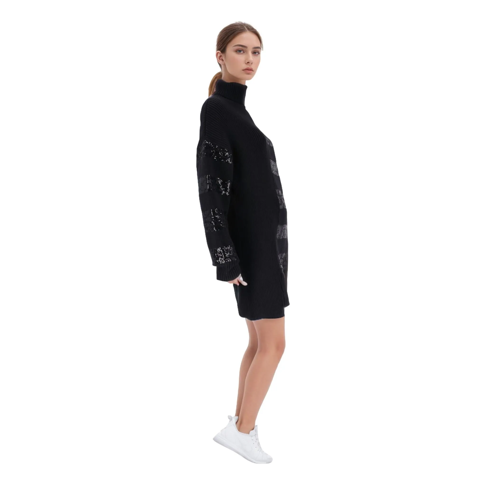 Louis Vuitton Sequin Embellished Knitted Wool Dress. Size 34FR