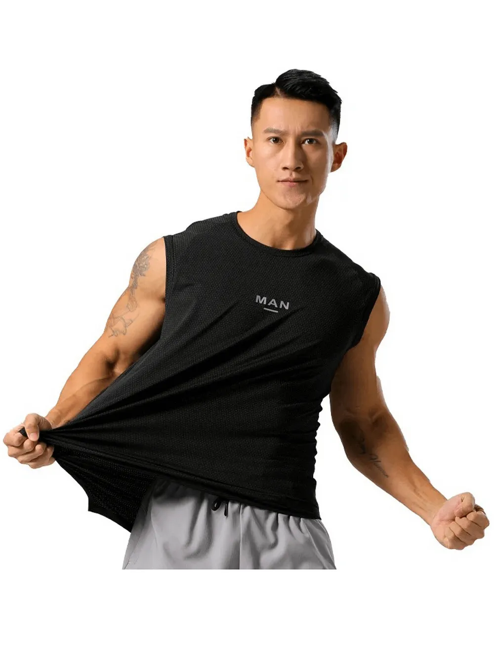 Men's Quick Dry Elastic Tank Top for Training - SF2155