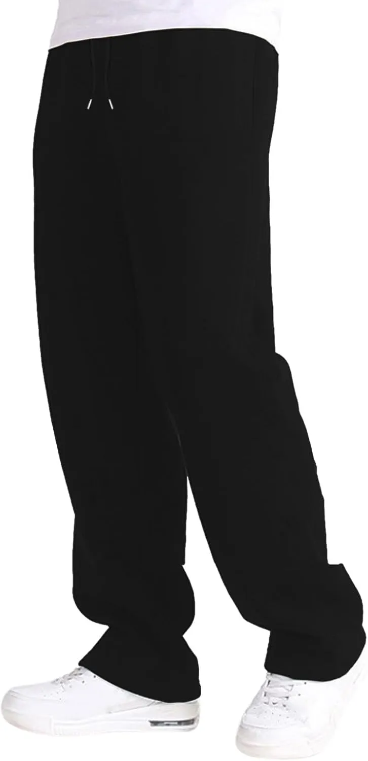 Men's Slim Fit Tapered Chino Pants, Fleece Lined Sweatpants Straight Leg Workout Comfy Pants Bottom Sweatpants Joggers