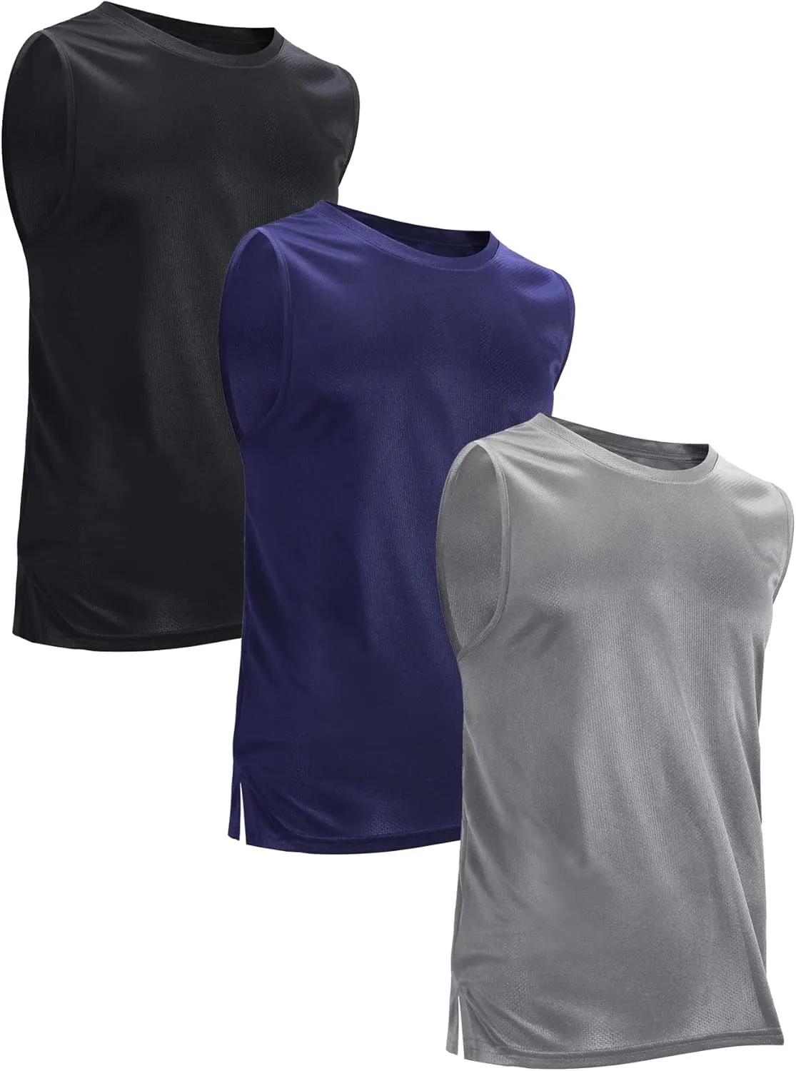 Mens Tank Tops 3 Pack,Quick Dry Gym Sleeveless Muscle T Shirts for Men's Fitness