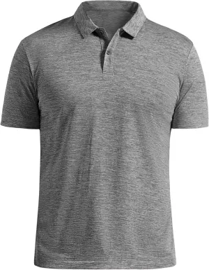 Pioneer Camp Men's Golf Shirt UPF 50  Quick Dry Polo Shirts Short Sleeve Moisture Wicking Performance Tees Collar Work Shirts