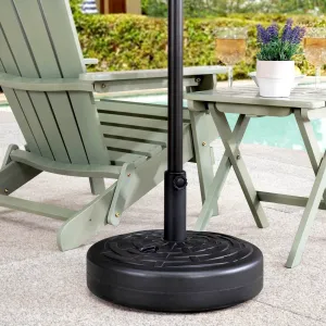 SUNJOY Universal Black Water & Sand Inject Weave Texture Patio Umbrella Base
