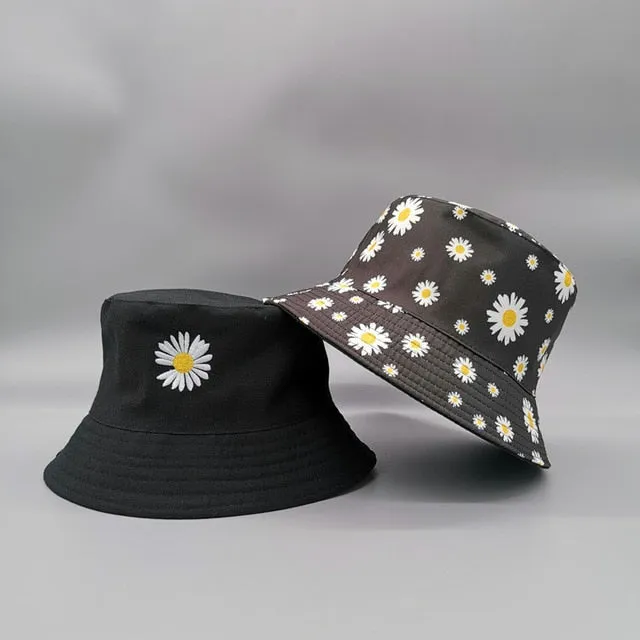 Sunscreen Daisy Embroidery Fisherman Hat